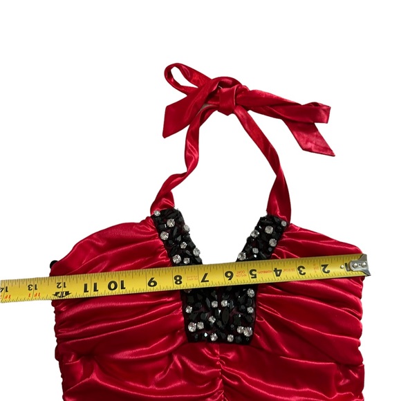 City Triangles Red Backless Tie Back Red Midi Dress Size Small - Picture 8 of 14